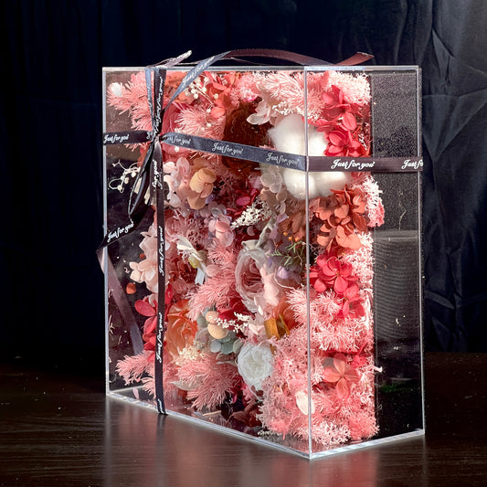 Premium Square Flower Box - Pink Lady