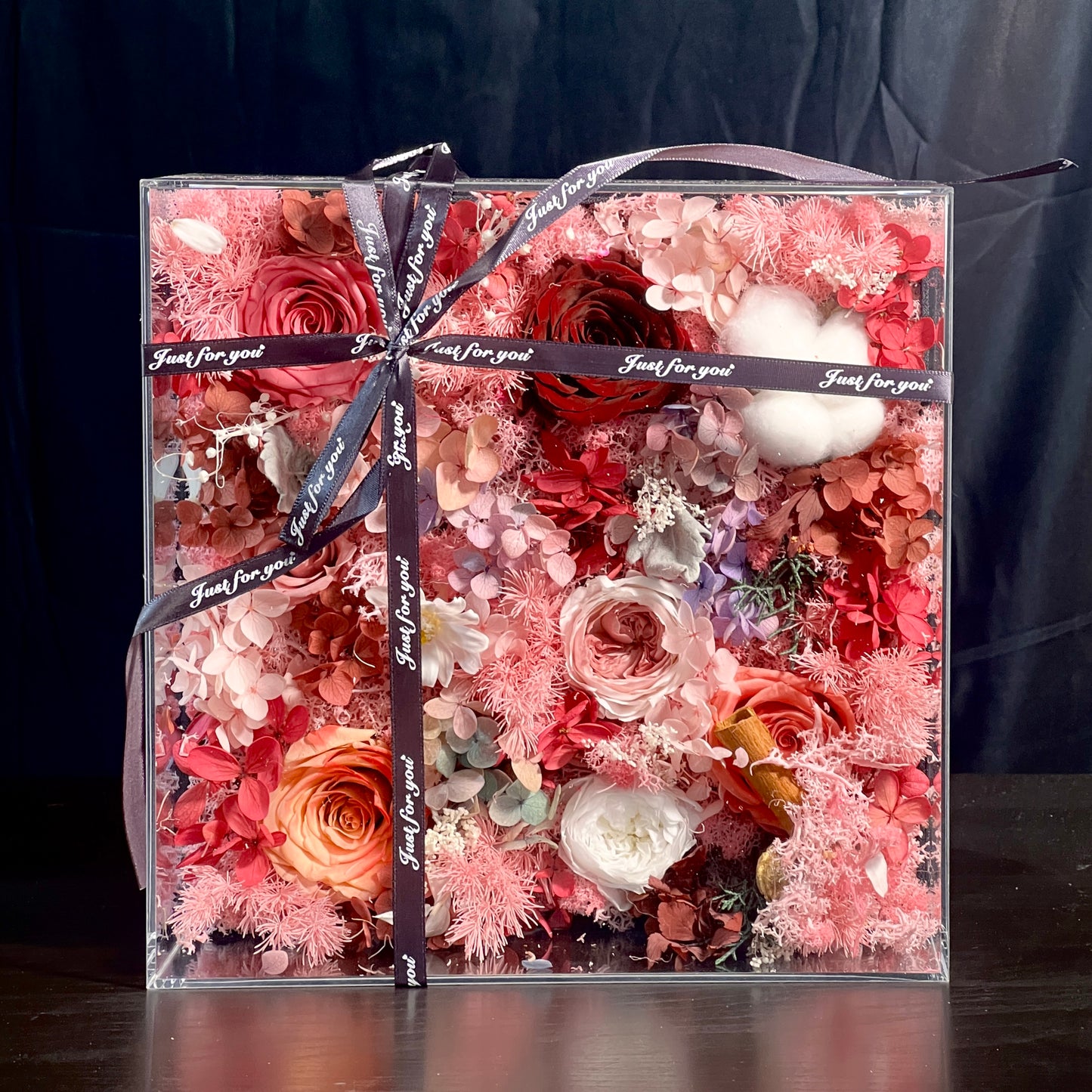 Premium Square Flower Box - Pink Lady
