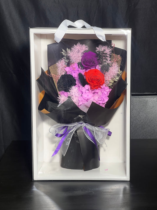 Medium Flower Bouquet - Blacknight Hollyhock Essence