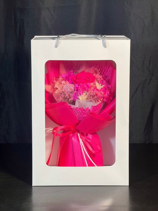 Small Flower Bouquet - Raspberry