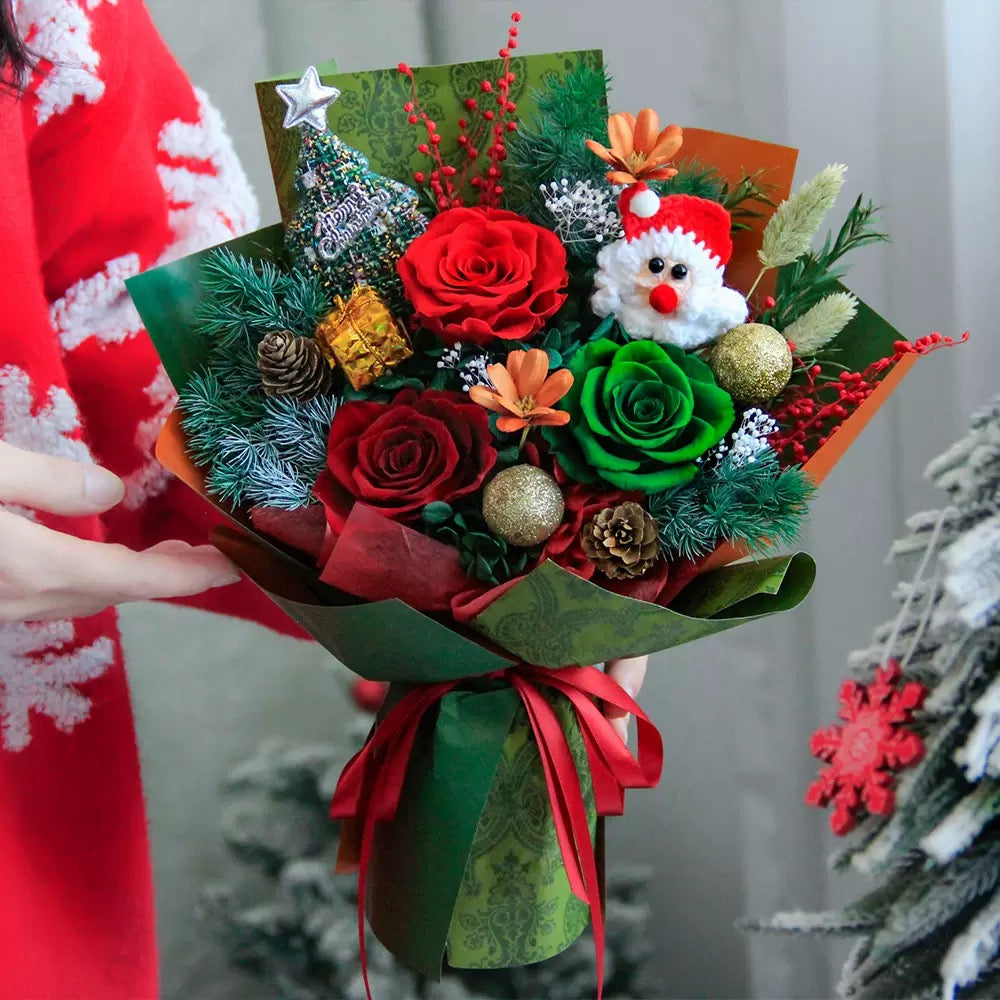 Medium Flower Bouquet - Crimson Gala