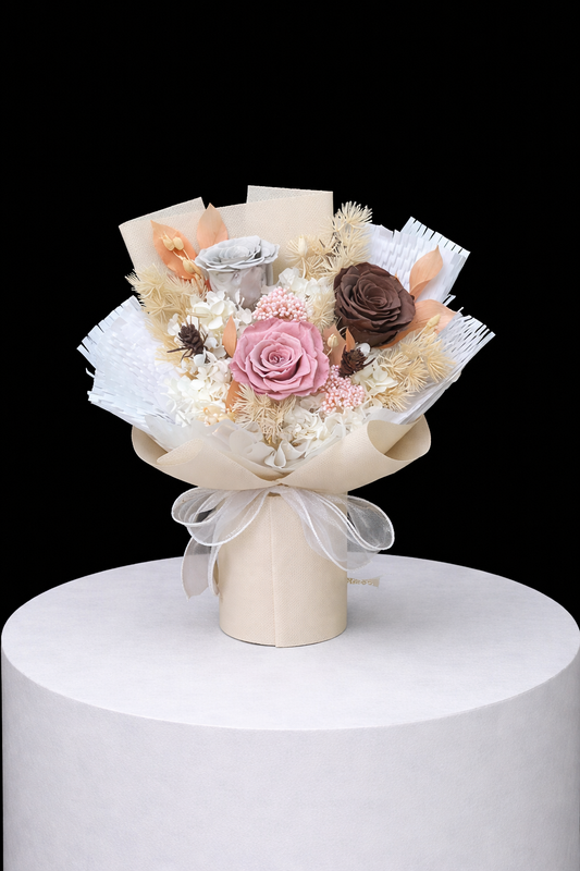 Medium Flower Bouquet - Latte Lover