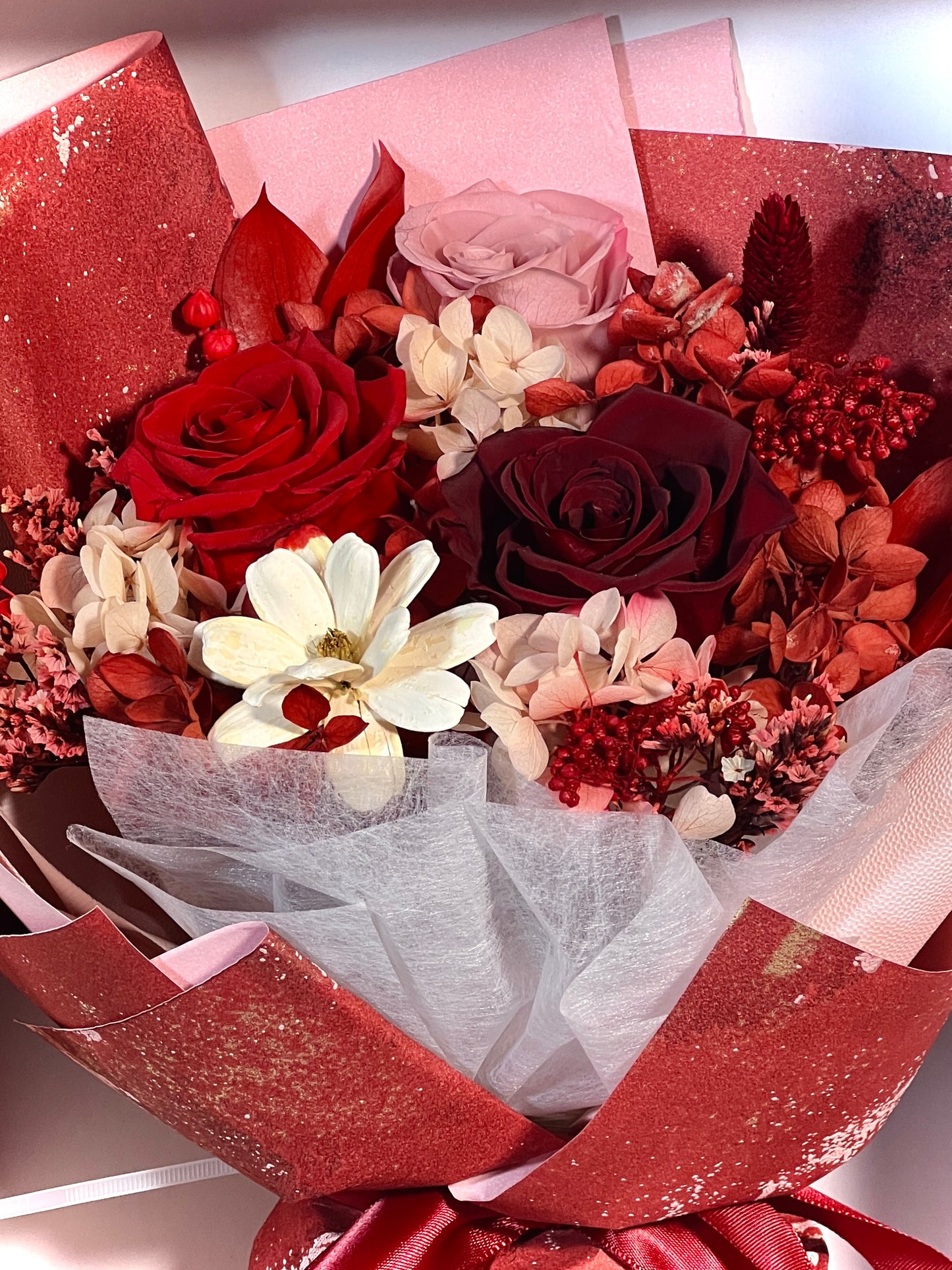 Medium Flower Bouquet - Red Romance