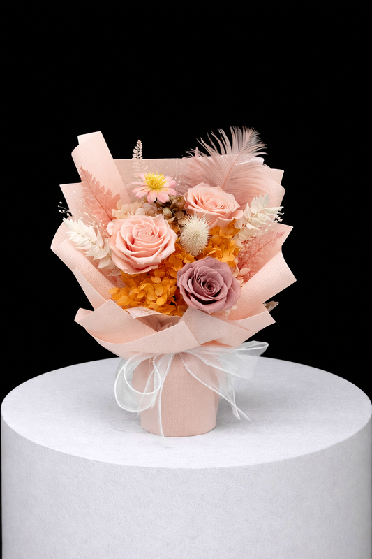 Medium Flower Bouquet - Apricot Smoothie