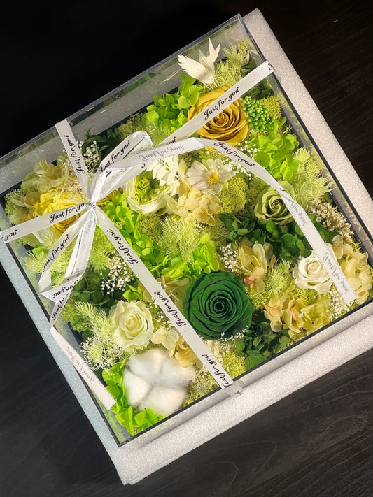 Premium Square Flower Box - Green Prairie