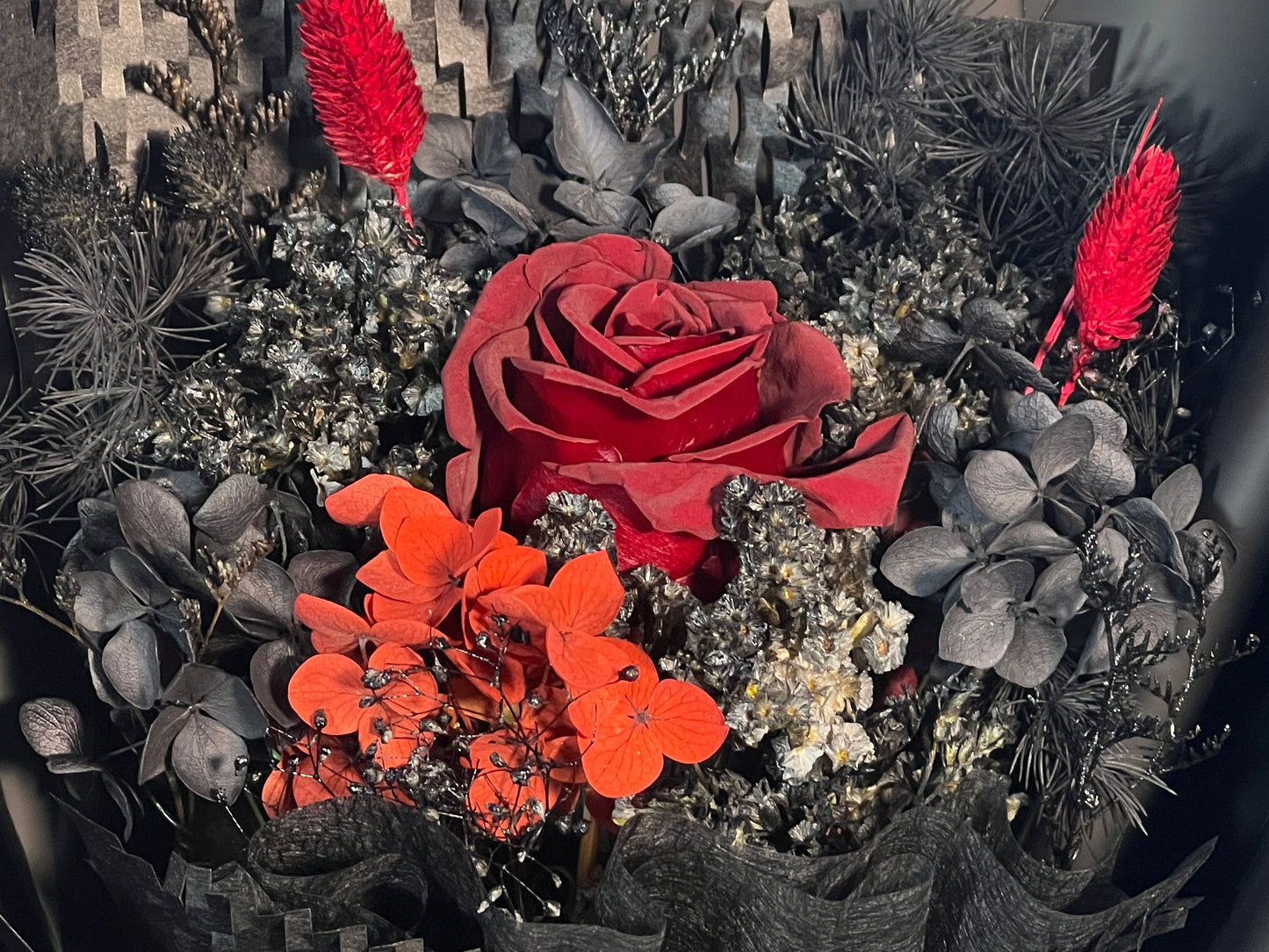 Small Flower Bouquet - Crimson