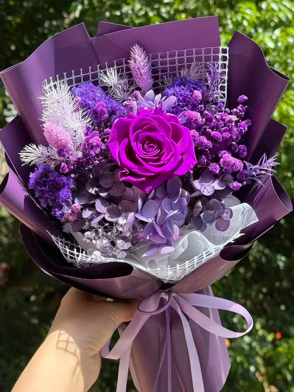 Small Flower Bouquet - Amethyst