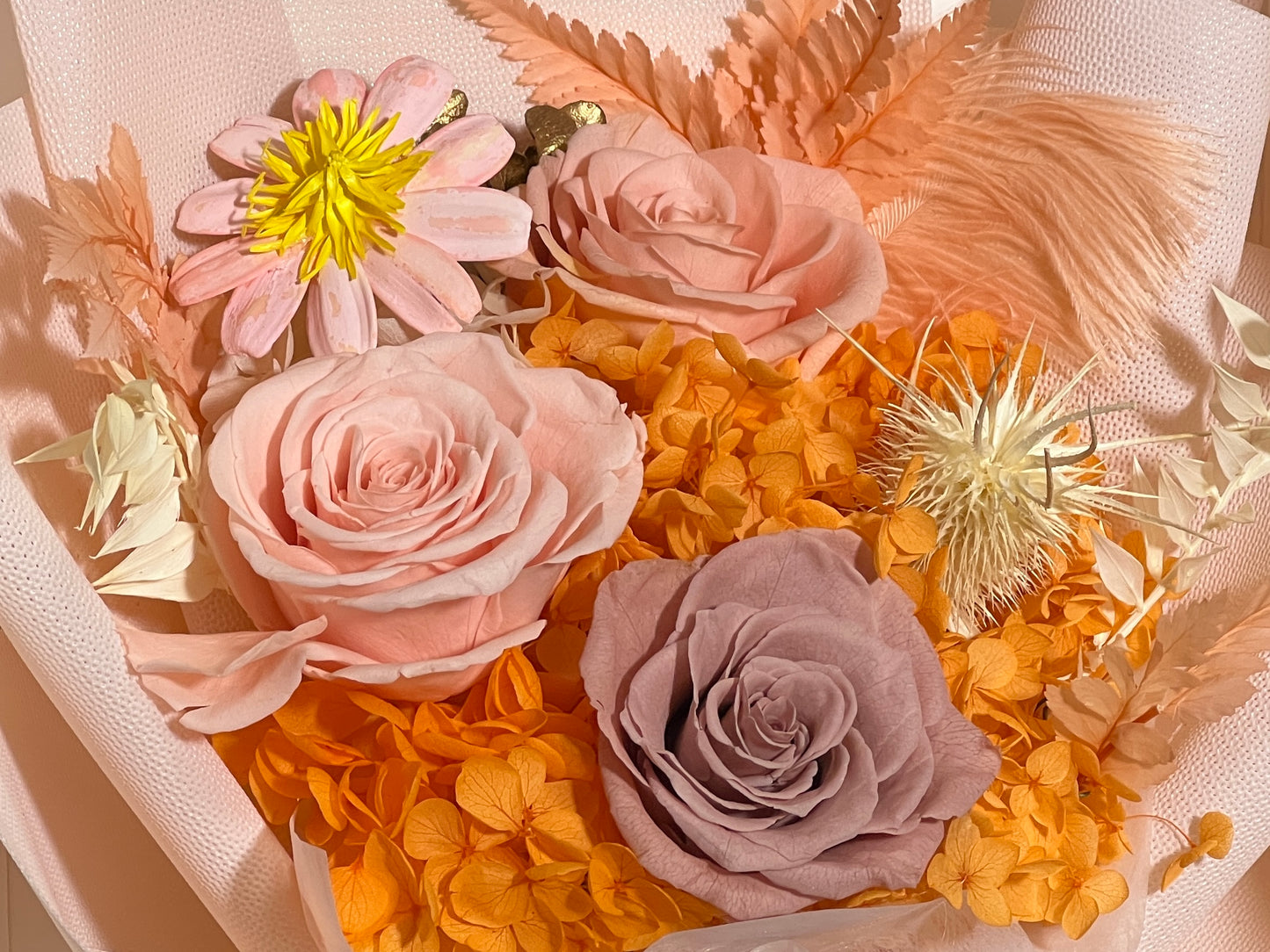 Medium Flower Bouquet - Apricot Smoothie
