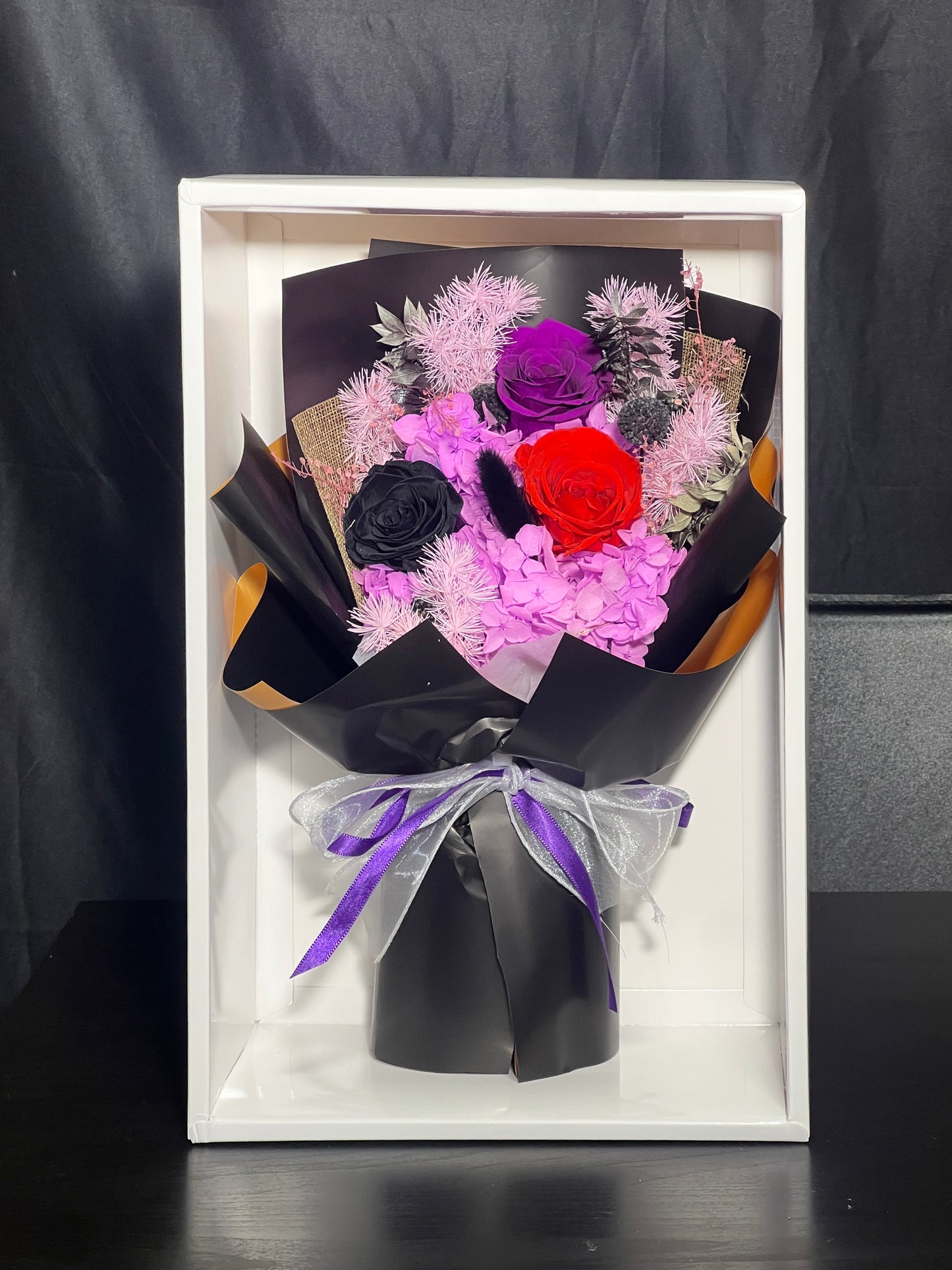 Medium Flower Bouquet - Blacknight Hollyhock Essence