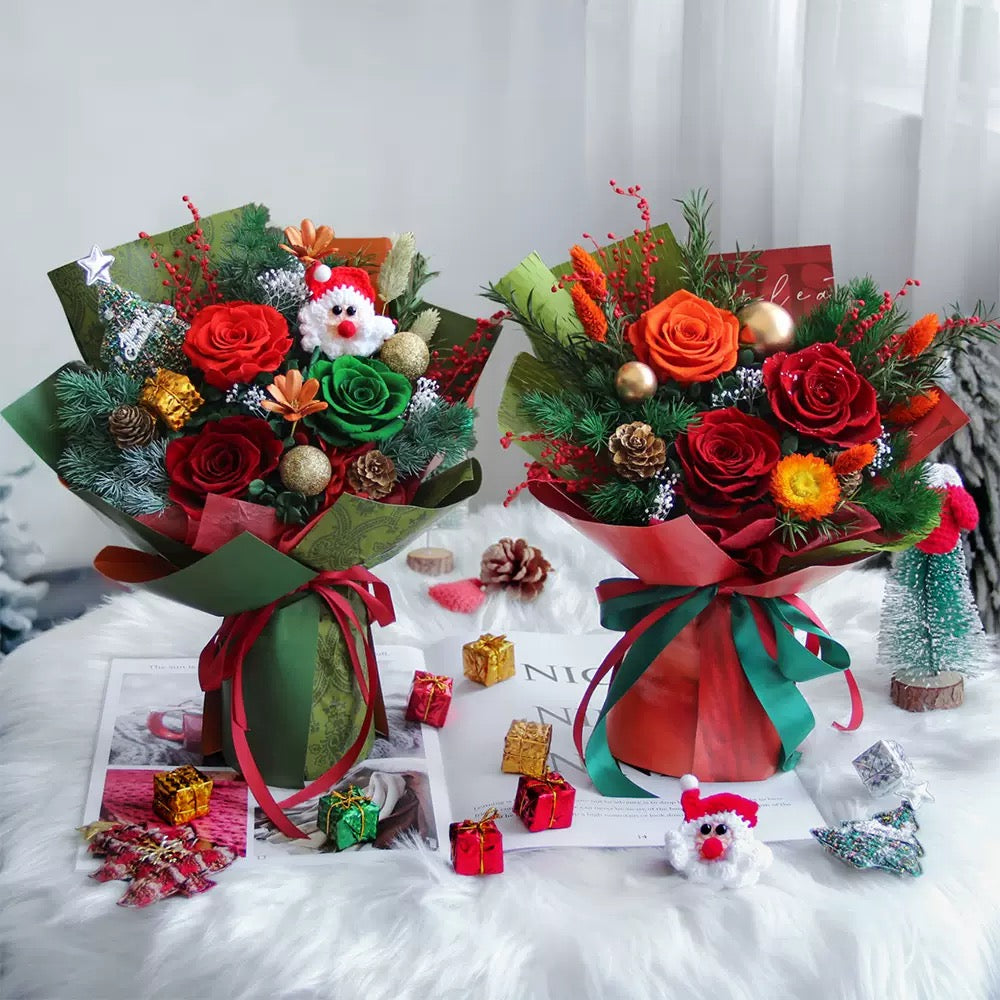 Medium Flower Bouquet - Crimson Gala