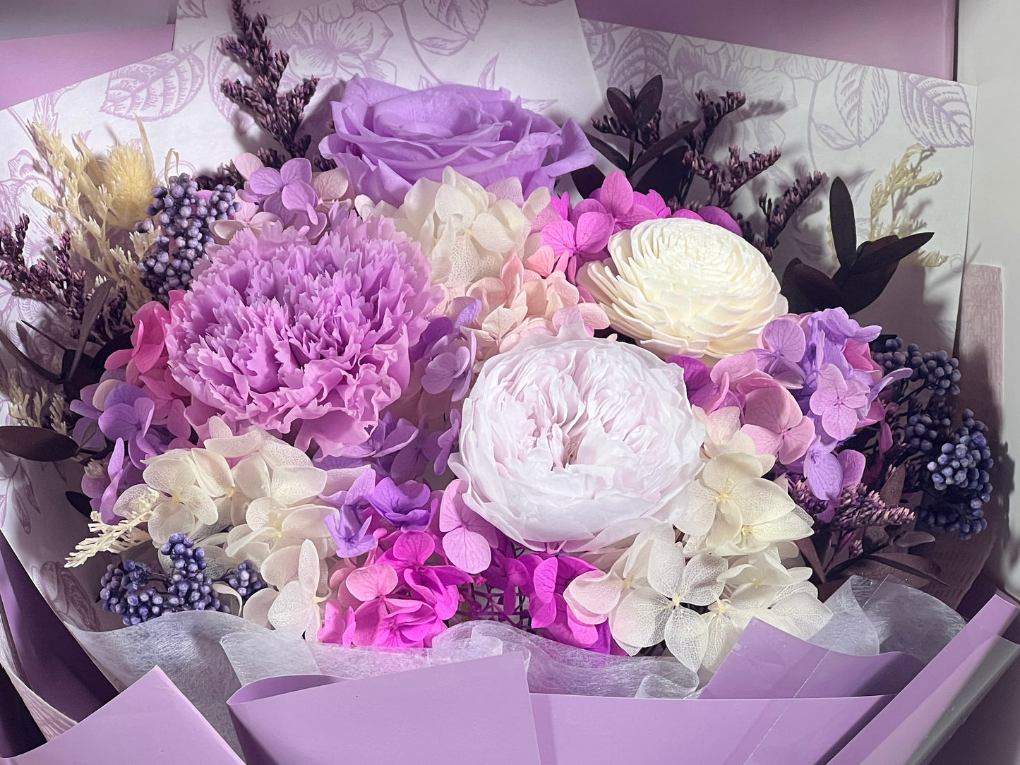 Medium Flower Bouquet - Mulberry Princess