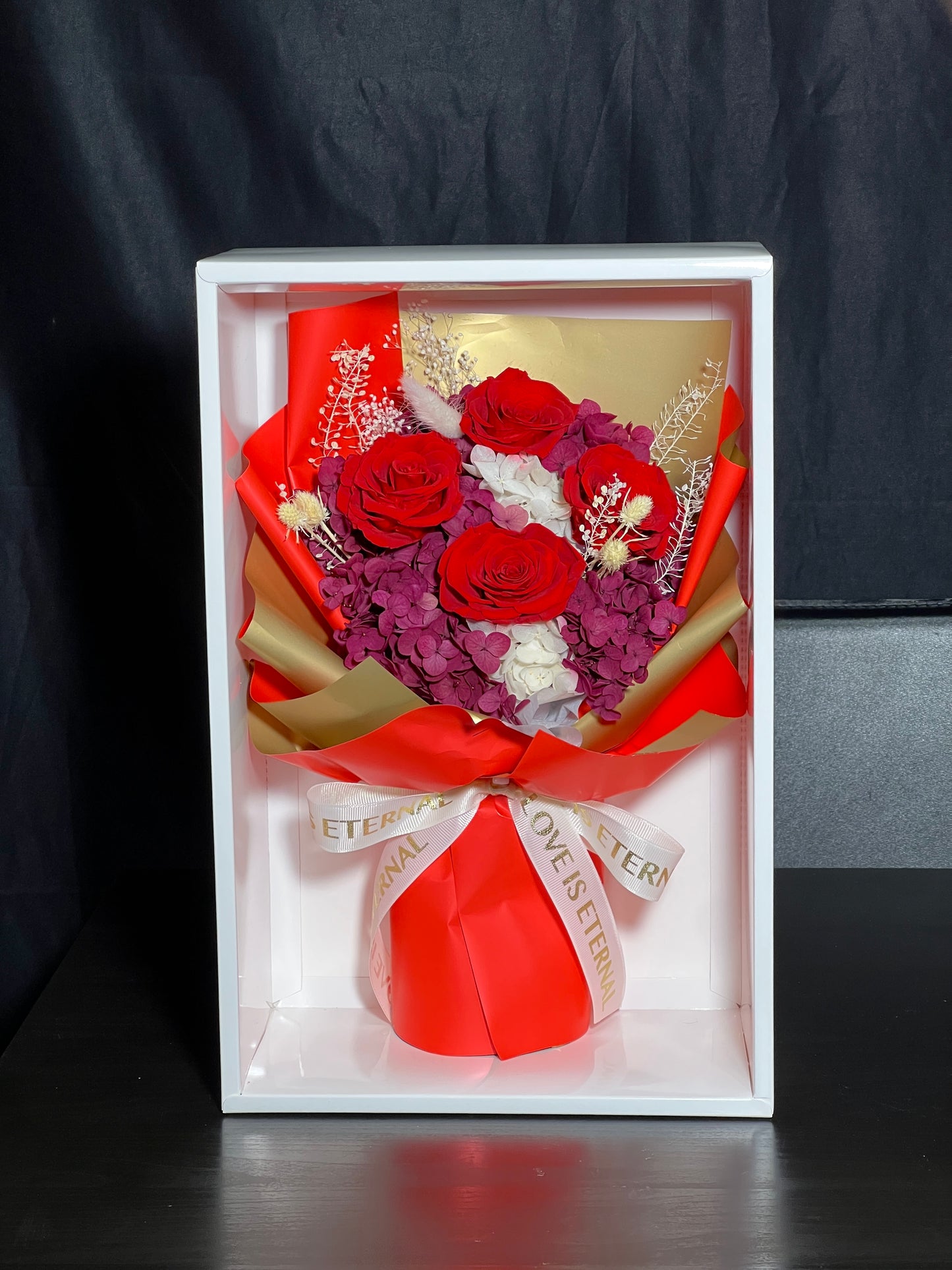 Medium Flower Bouquet - Classic Red