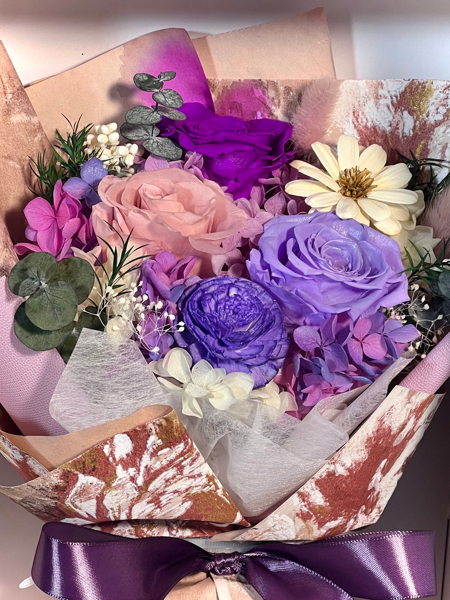 Medium Flower Bouquet - Plum Darling