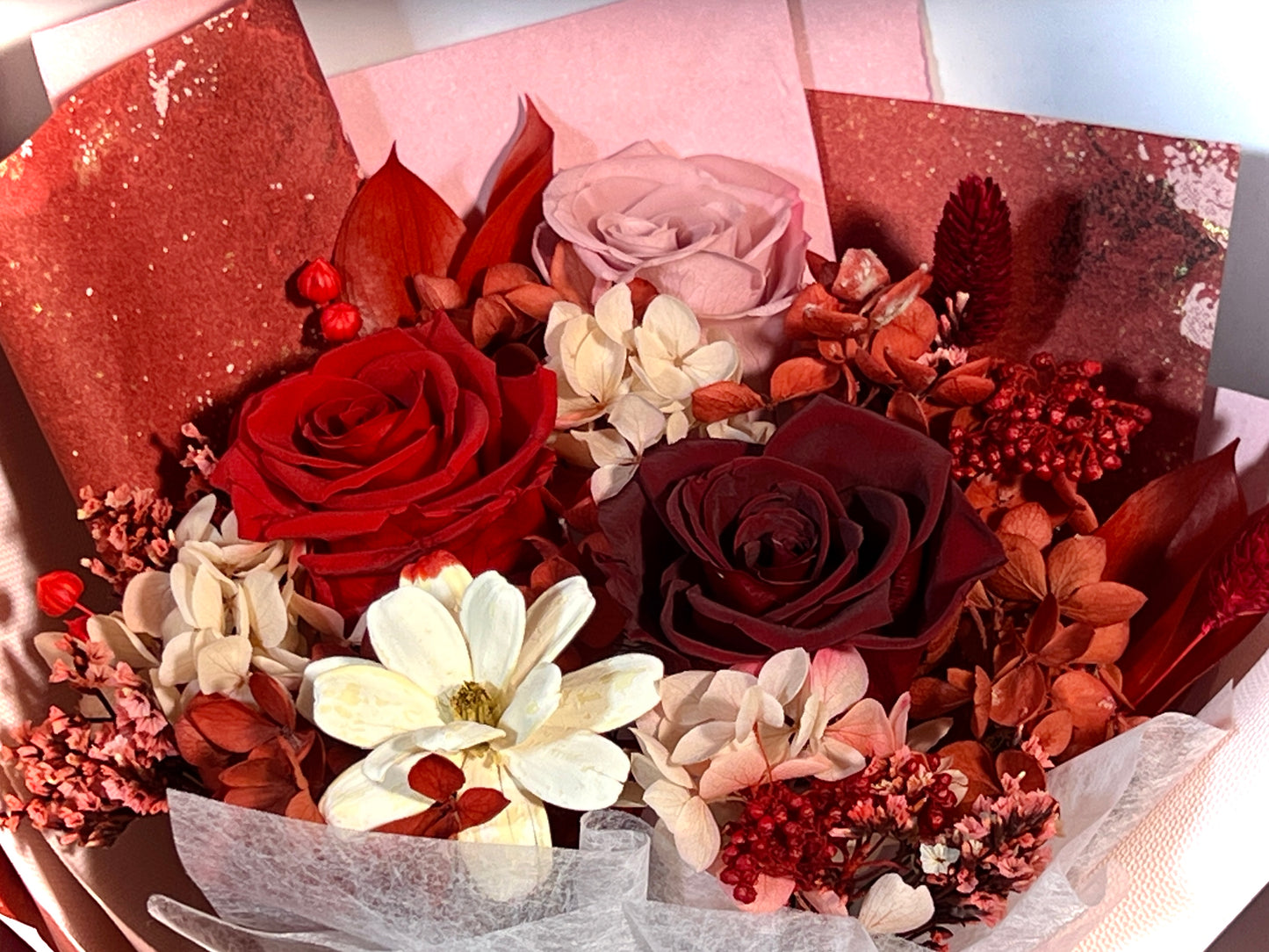 Medium Flower Bouquet - Red Romance