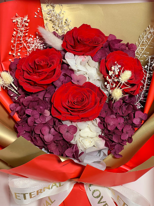 Medium Flower Bouquet - Classic Red