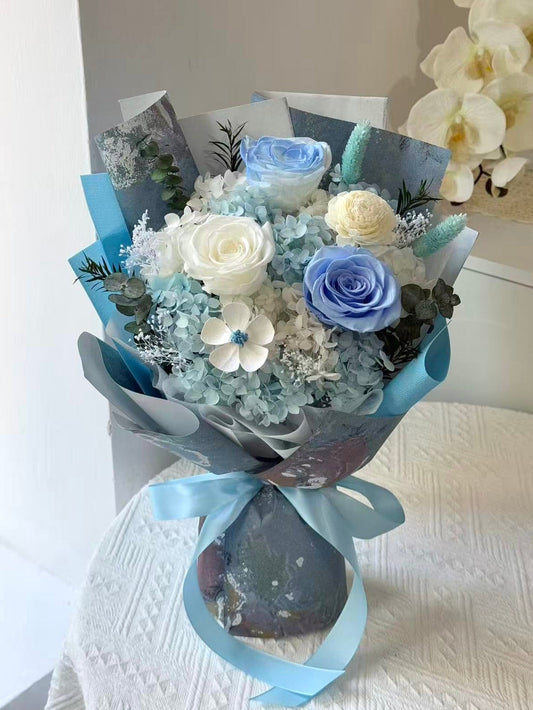 Medium Flower Bouquet - Blue Frosting [BESTSELLER]