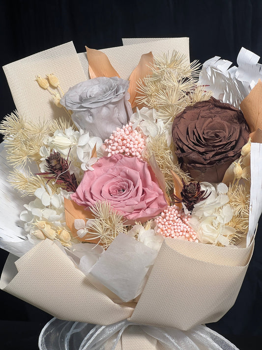 Medium Flower Bouquet - Latte Lover